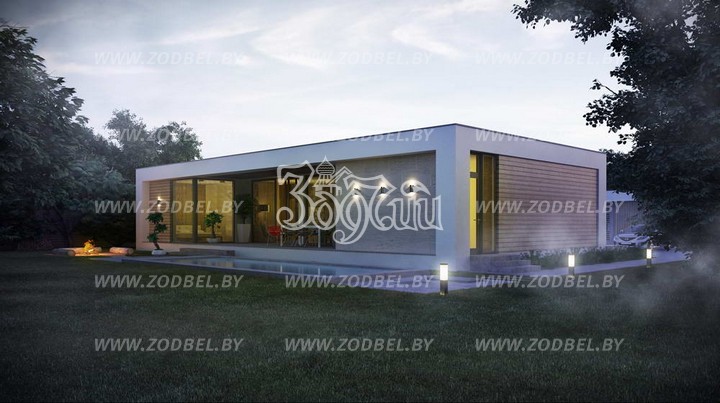 Проекты одноэтажных домов с плоской крышей